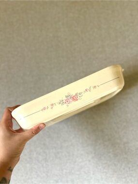 Vintage Pfaltzgraff Tea Rose Rectangular Baker Casserole Dish 11x7 Made in USA